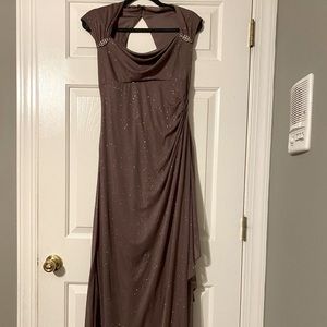 Taupe glittery dress